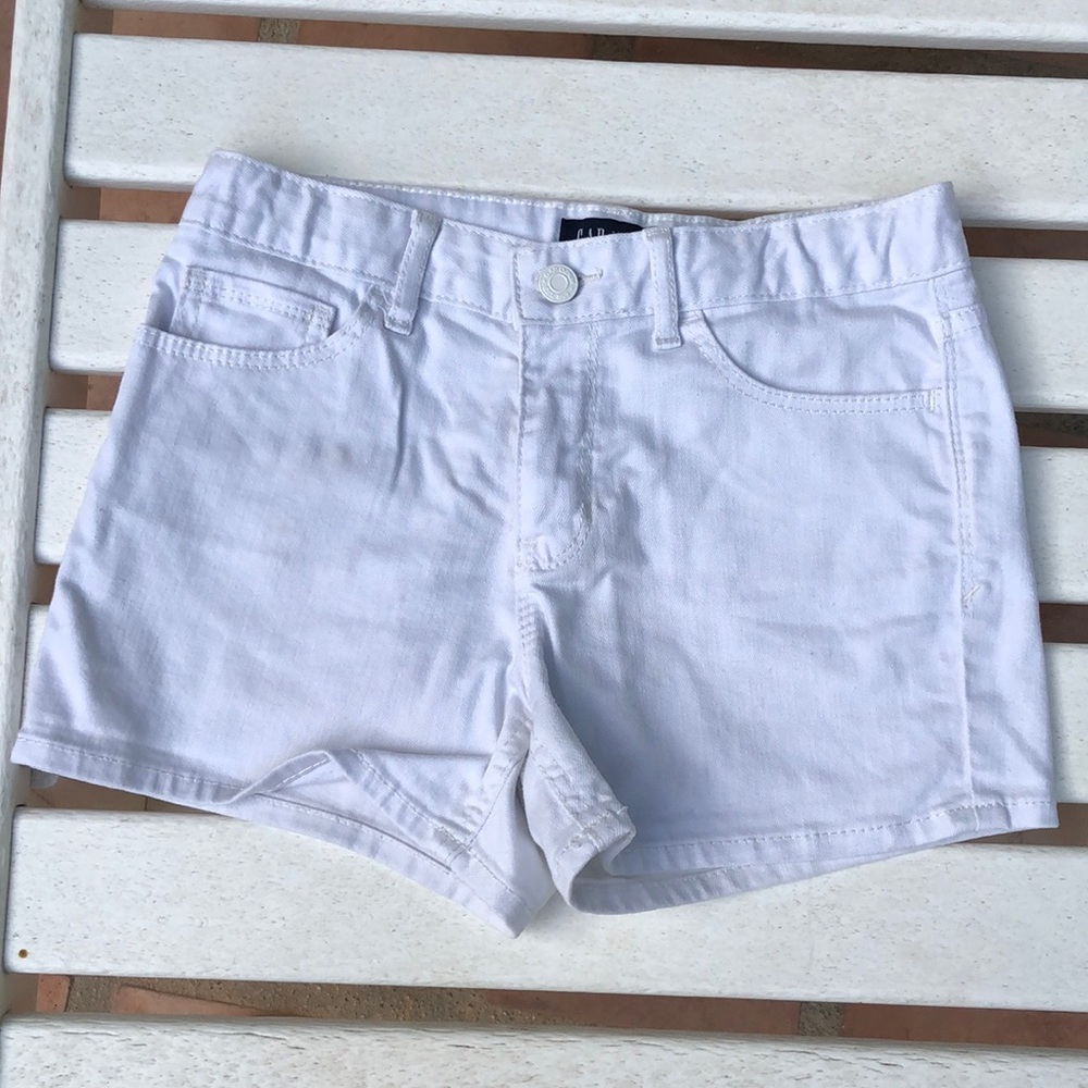 Gap White Denim Shorts Girls 14